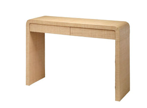 Montecito 2-Drawer Raffia Console Table