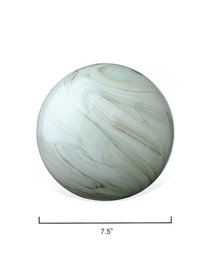 Large & Small Cosmos Hand Blown Glass Balls - Sage Green