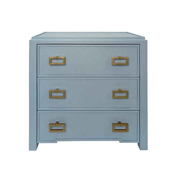 Radey Side Table in Matte Light Blue Frame
