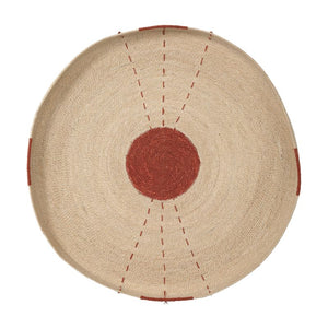 Sundial Seagrass Round Wall Art, Rust
