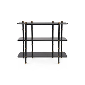 Reneau Low Shelf Console, Black | Reneau Collection | Villa & House