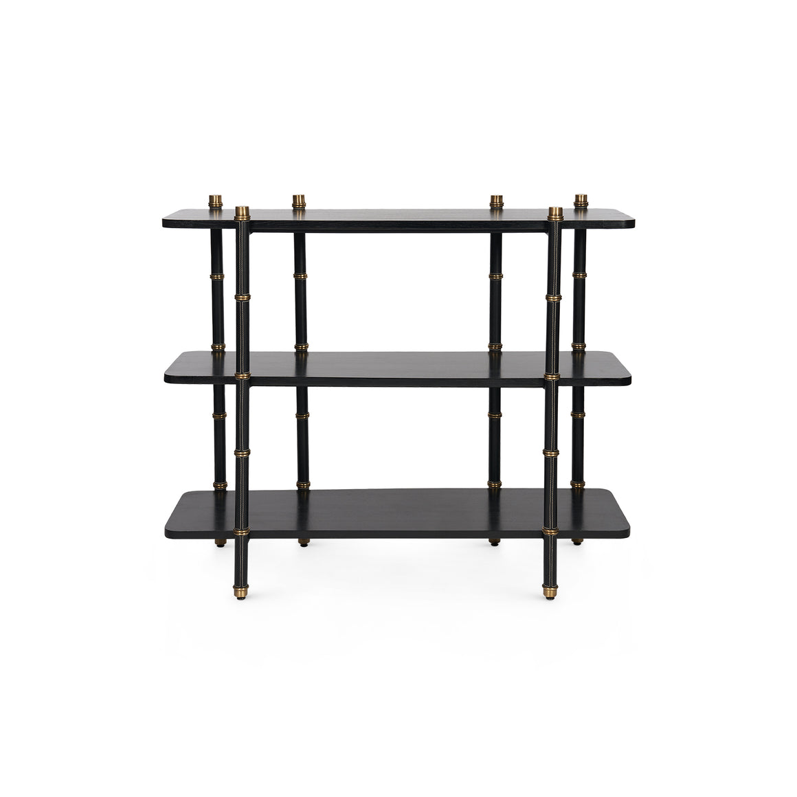 Reneau Low Shelf Console, Black | Reneau Collection | Villa & House