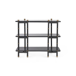 Reneau Low Shelf Console, Black | Reneau Collection | Villa & House