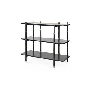 Reneau Low Shelf Console, Black | Reneau Collection | Villa & House