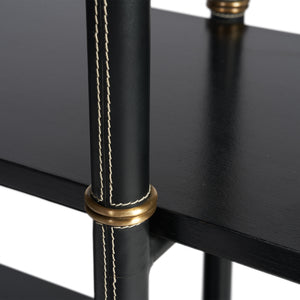 Reneau Low Shelf Console, Black | Reneau Collection | Villa & House