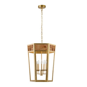 Reynolds 5-Light Pendant in Gold Metal Frame