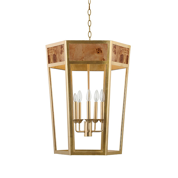 Reynolds 5-Light Pendant in Gold Metal Frame
