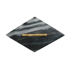 Rhoma Brass Box with Black Marble Top