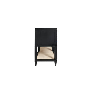 Richmond Four Drawer Console with Open case Shelf in Black