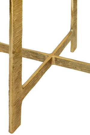 Ricky Side Table with Hammered Brass Base