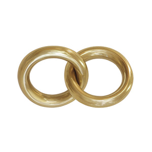 Rings Link Object in Shiny Brass Finish