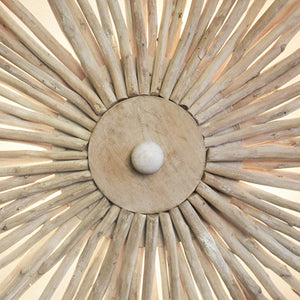 Rio Large Wall Sconce Handcrafted with Whitewash Eucalyptus Wood