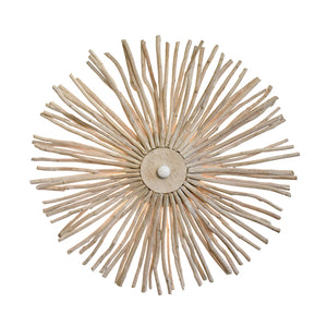 Rio Large Wall Sconce Handcrafted with Whitewash Eucalyptus Wood