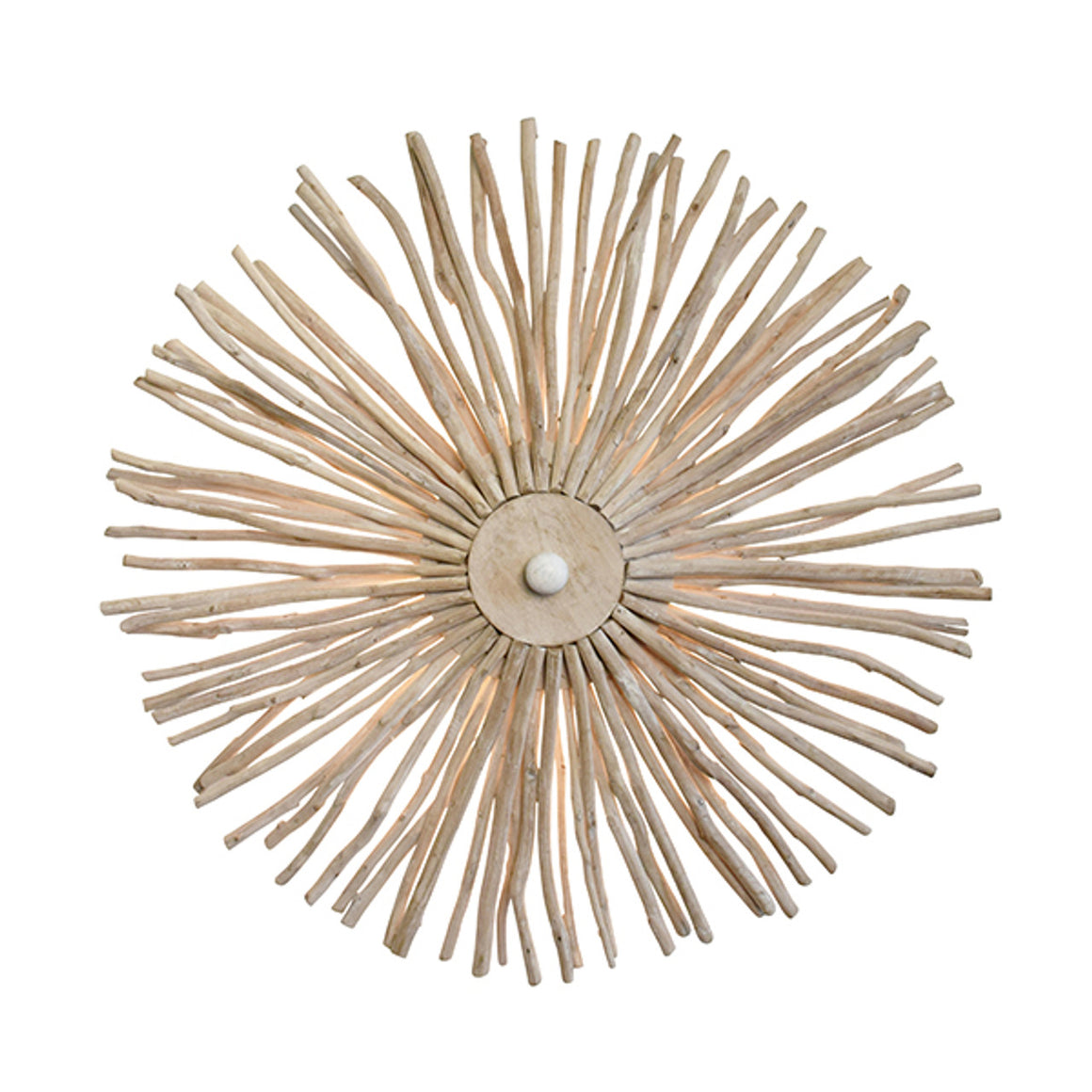 Rio Large Wall Sconce Handcrafted with Whitewash Eucalyptus Wood