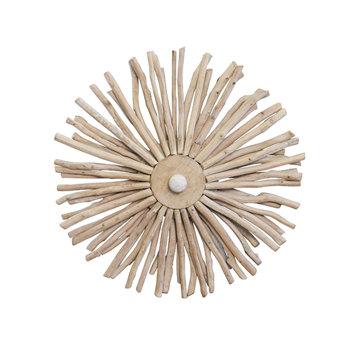 Rio Small Wall Sconce Handcrafted with Whitewash Eucalyptus Wood