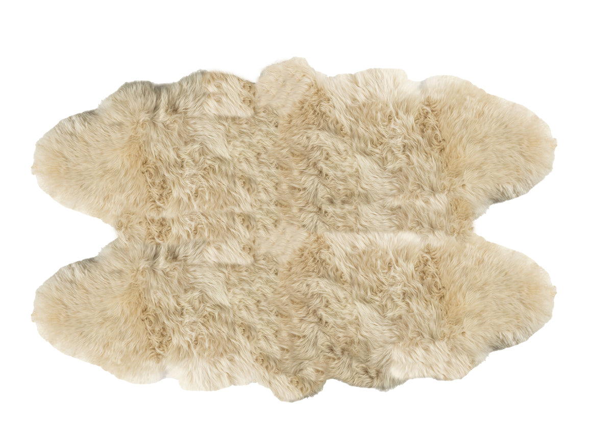 Long Wool Sheepskin Rug Quarto Bisque