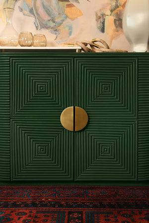 Roger End Cabinet in Painted Hunter Green