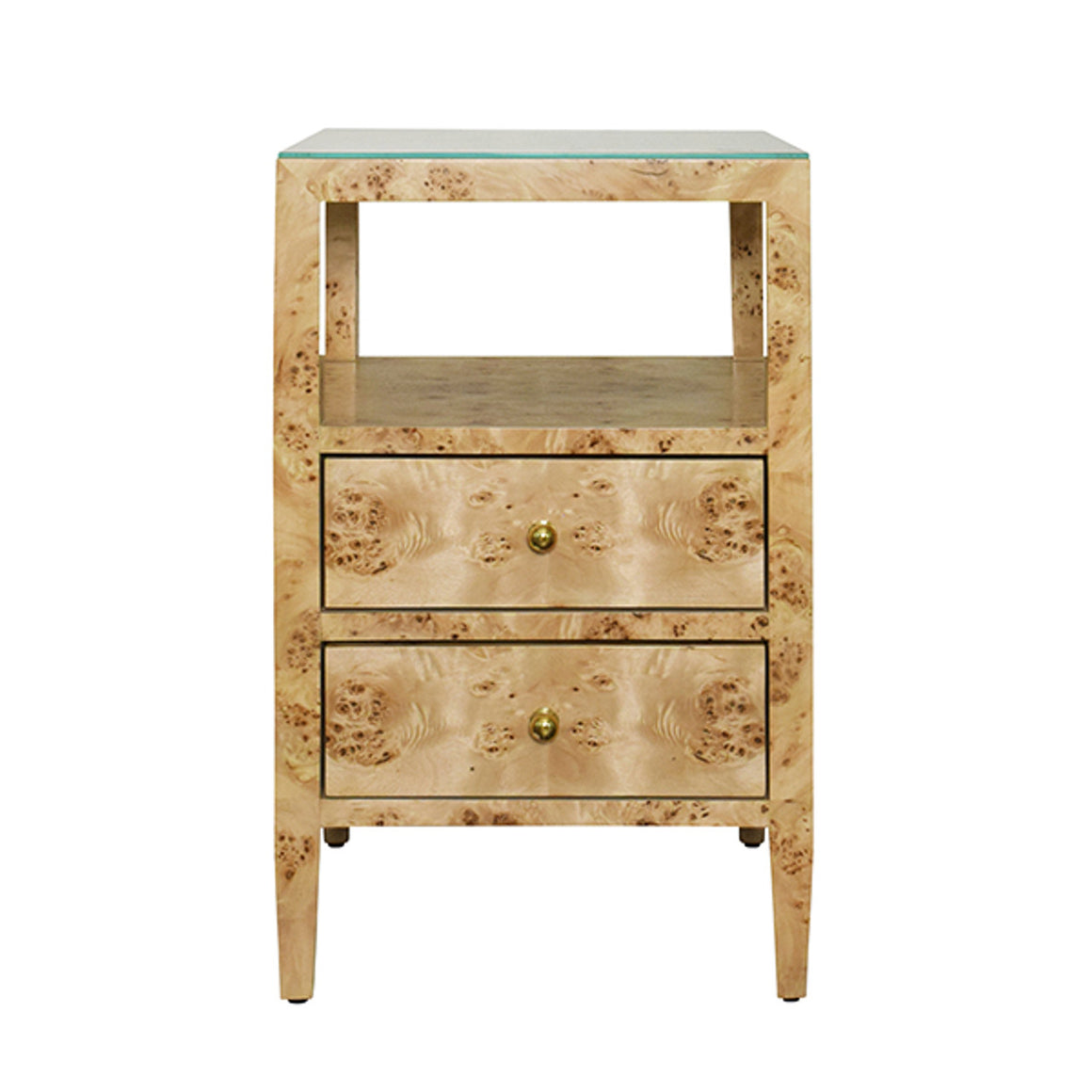 Roscoe Side Table in Burl Wood