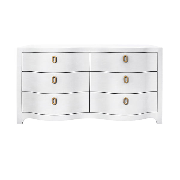 Rosie Drawer Chest in Textured White Linen