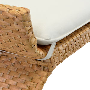 Sachi Arched Bench in Woven Water Hyacinth