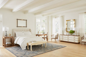 9-Drawer Side Table, Sand White, Sesame Finish Oak Veneer | Tristan Collection | Villa & House