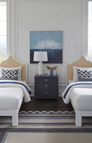 Madison 3-Drawer Side Table, Navy Blue Lacquer | Madison Collection | Villa & House