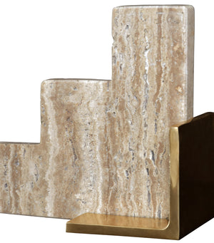 Steps Bookends with Brass etail