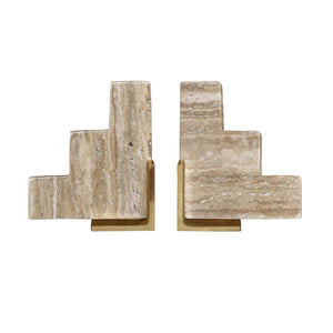Steps Bookends with Brass etail