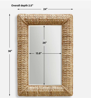 Uttermost Twisted Seagrass Rectangle Mirror
