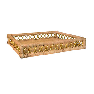Tango Tray with Brass Ring Details on Edge
