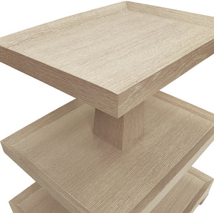 Tatiana Side Table in Cerused Oak