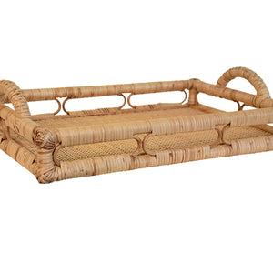 Tatum Rectangular Natural Rattan Tray