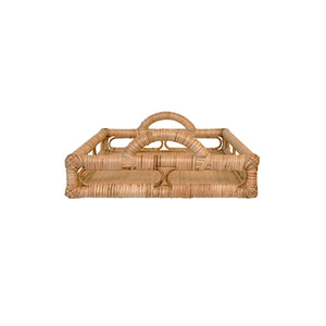Tatum Rectangular Natural Rattan Tray