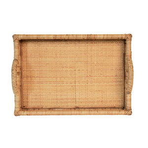 Tatum Rectangular Natural Rattan Tray