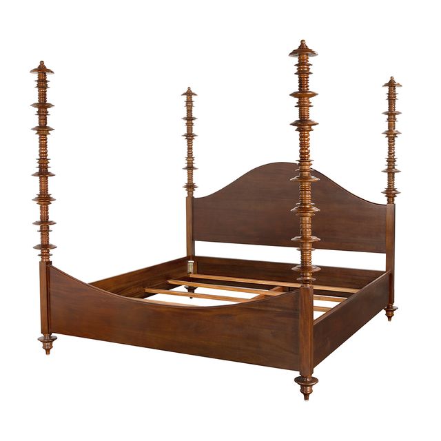 Ferret Bed Eastern King, Hand Rubbed Brown