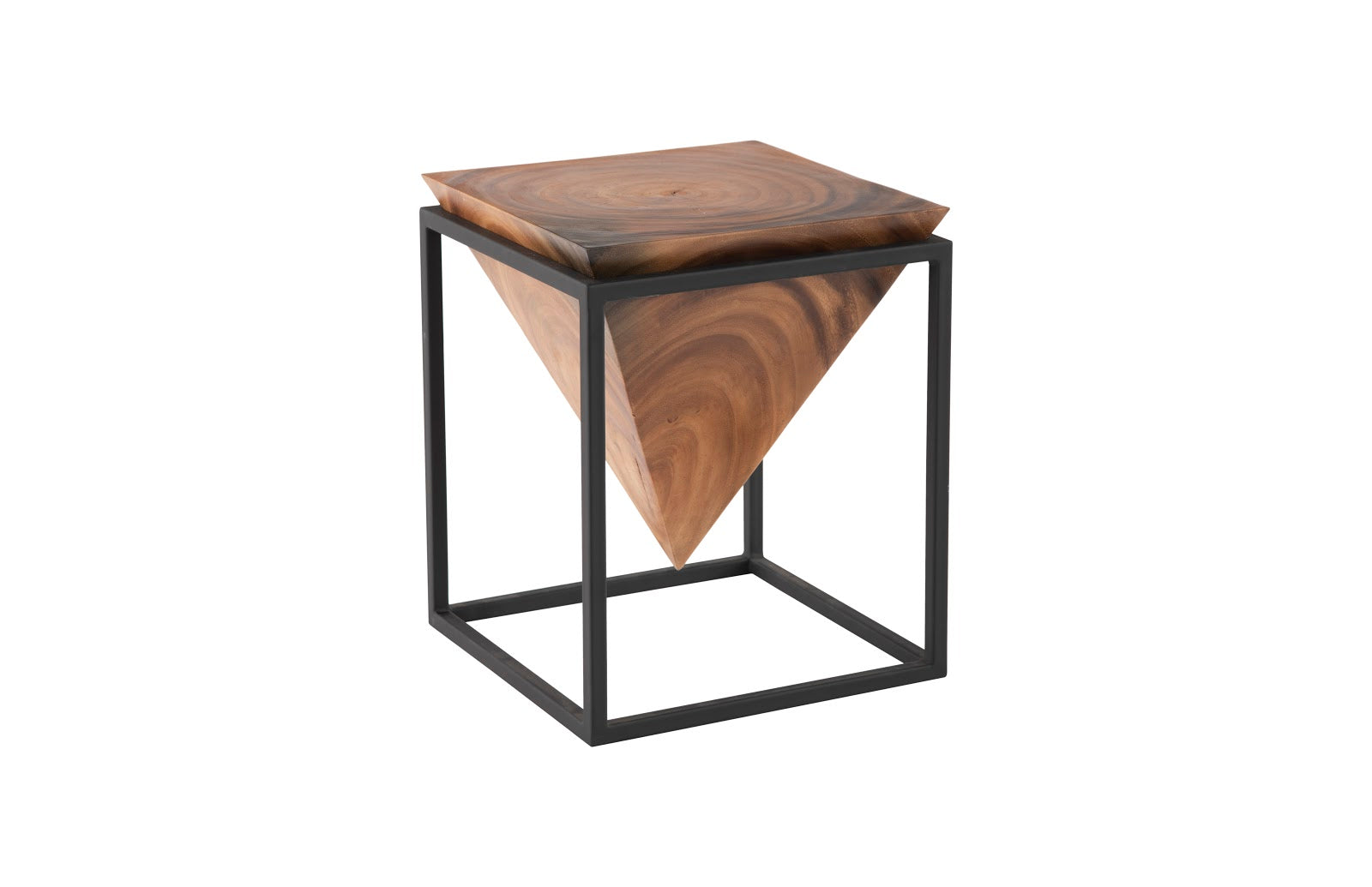 Inverted Pyramid Side Table, Natural