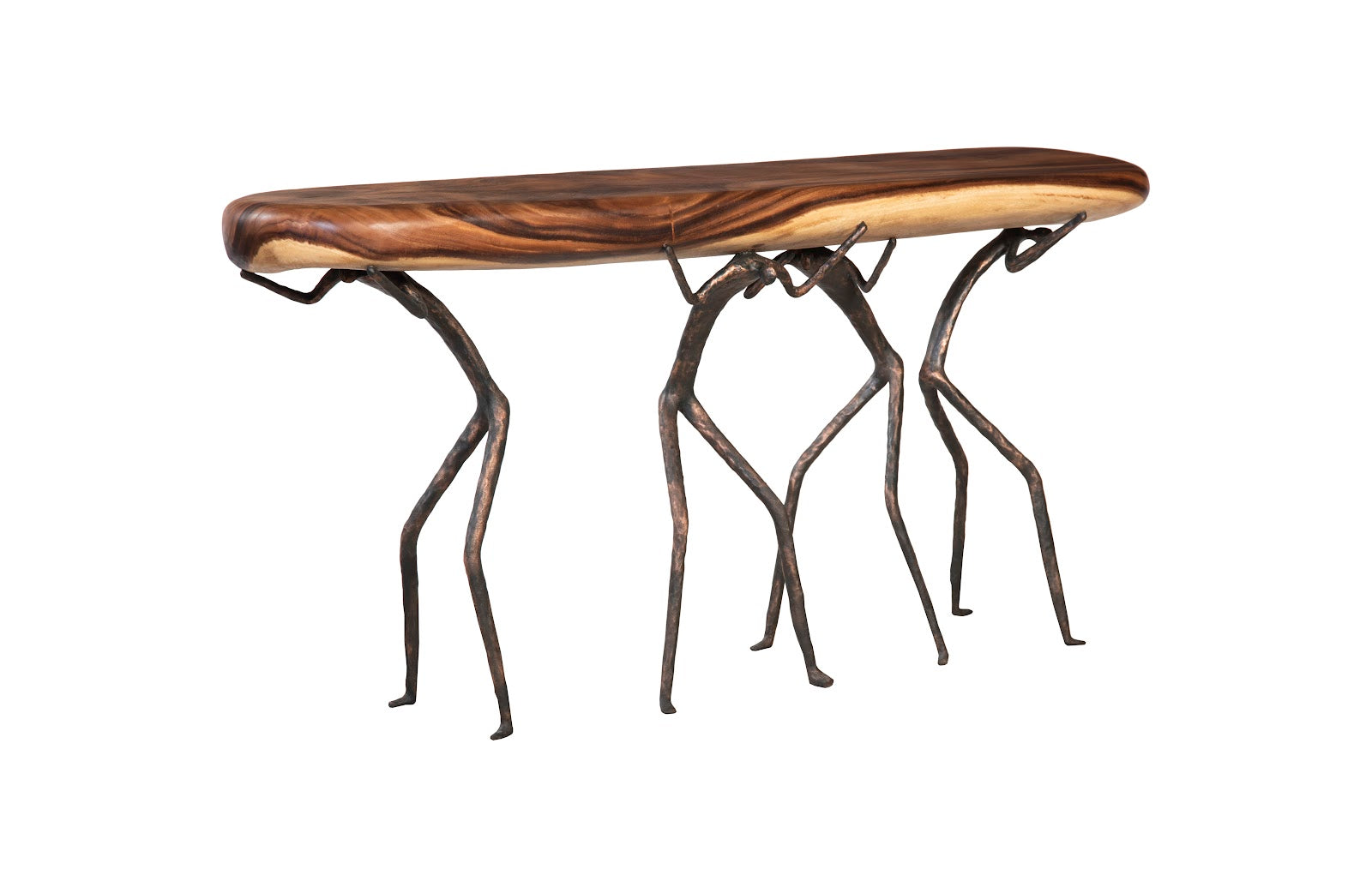 Atlas Console Table, Natural Finish, Metal