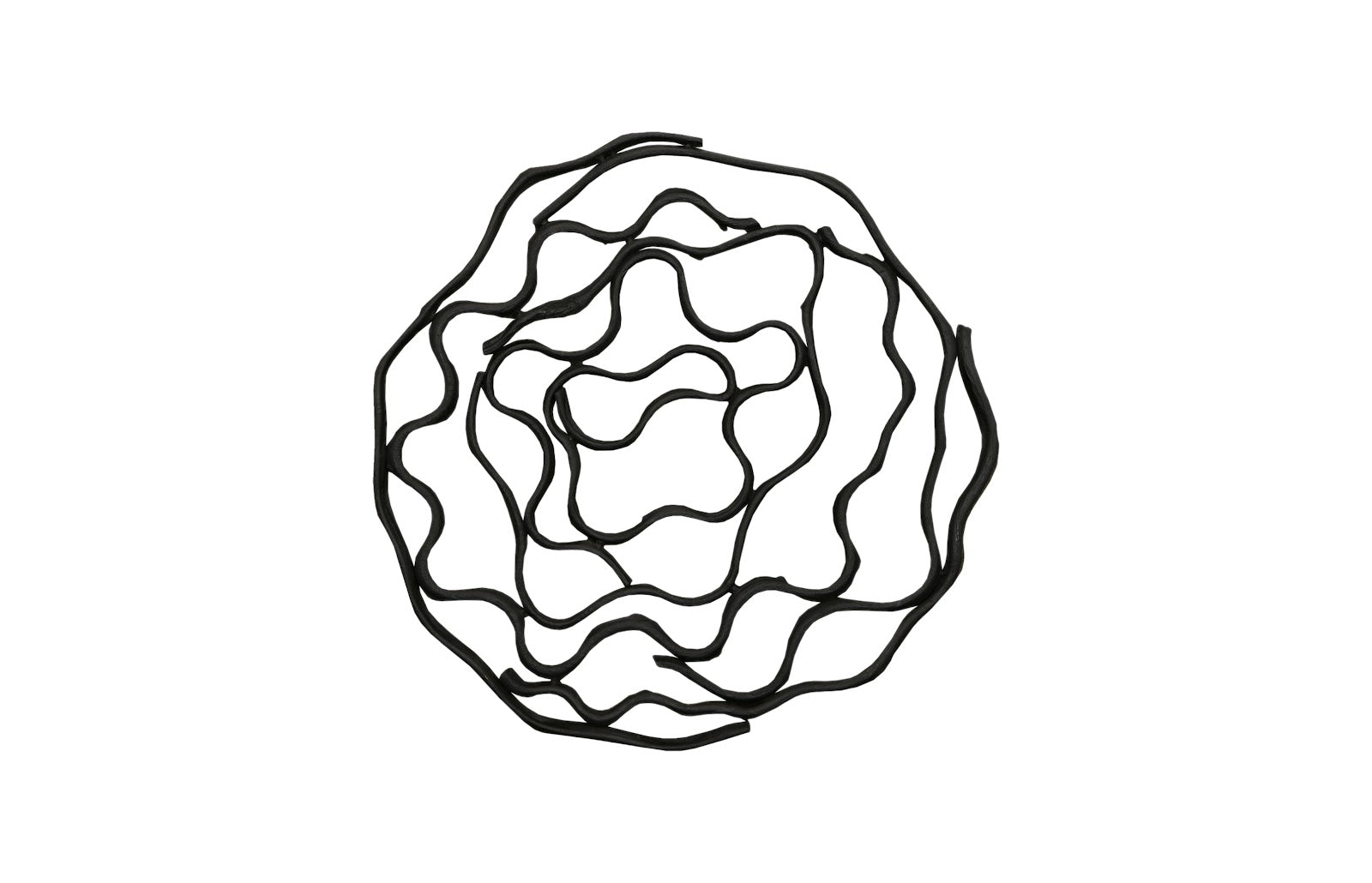 Vine Wall Flower, Black, Small