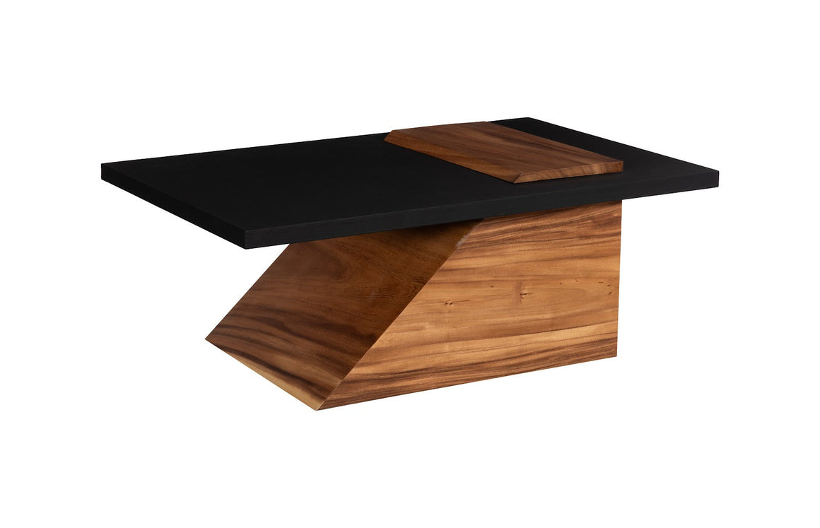 Slant Coffee Table, Natural/Black