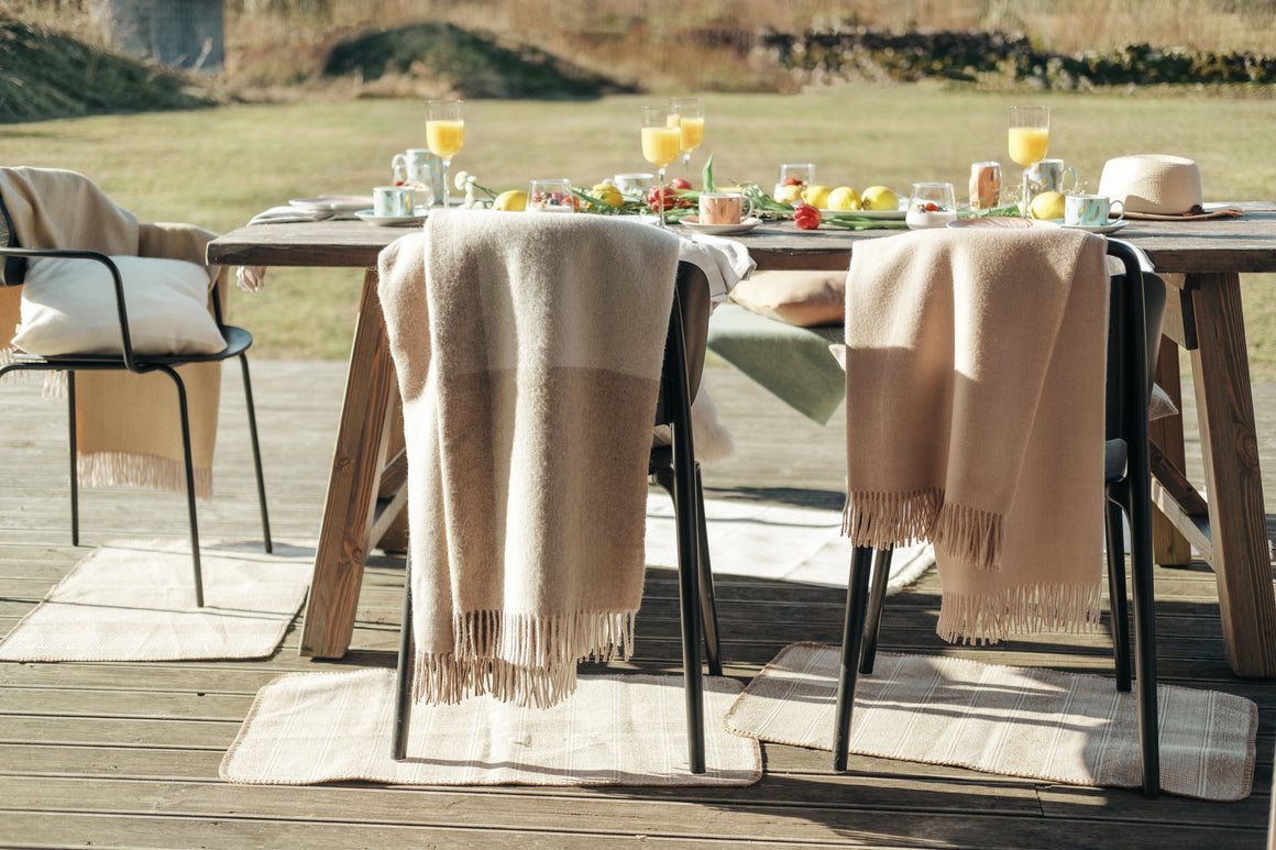 Recycled Wool and Alpaca FAROE Plaid Throw