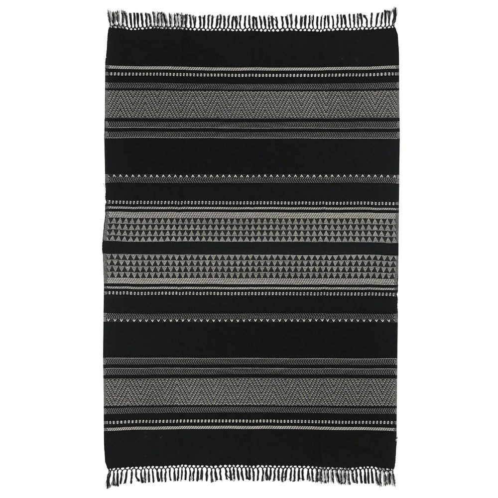 Cotton Arapahoe Throw Black 53x87"