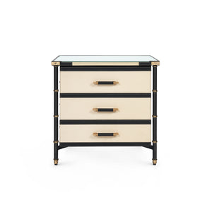 Toulon 3-Drawer Side Table, Black | Toulon Collection | Villa & House