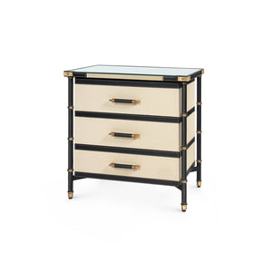 Toulon 3-Drawer Side Table, Black | Toulon Collection | Villa & House