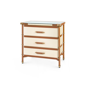 Toulon 3-Drawer Side Table, Tan | Toulon Collection | Villa & House