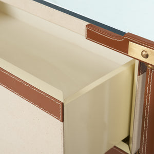 Toulon 3-Drawer Side Table, Tan | Toulon Collection | Villa & House