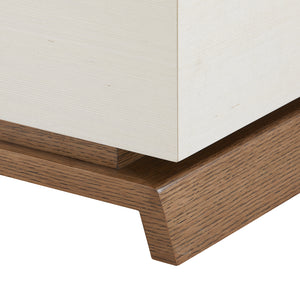 6-Drawer Side Table, Sand White, Sesame Finish Oak Veneer | Tristan Collection | Villa & House