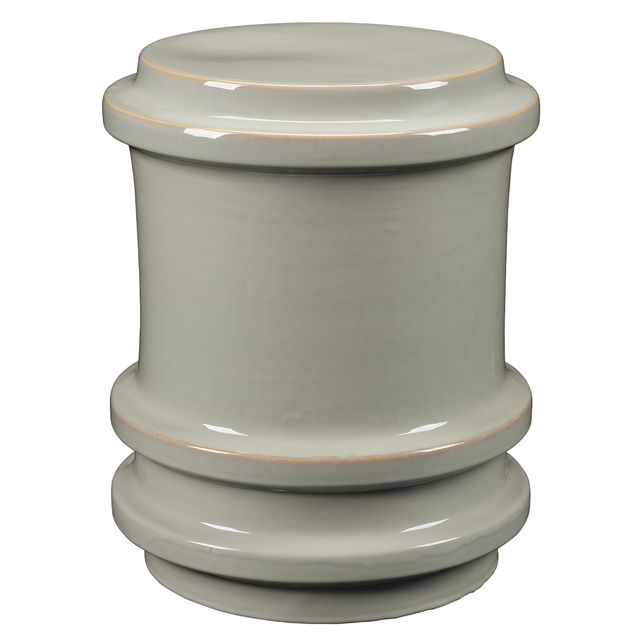 Reglet Ceramic Stool, White