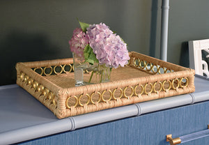 Tango Tray with Brass Ring Details on Edge