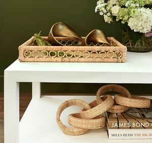Tango Tray with Brass Ring Details on Edge