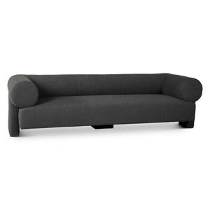 Augustine 81" Sofa in Black Boucle Fabric